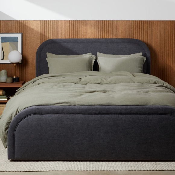 Parachute Moss Colored Linen Sham Set - (2) - Picture 2 of 7